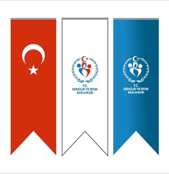 Antalya Promosyon Kırlangıç Bayrak Logo Baskılı Bayrak 